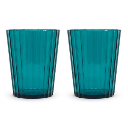 طقم كاسات أكريليك 370 مل قطعتين من Easy Life - فيروزي