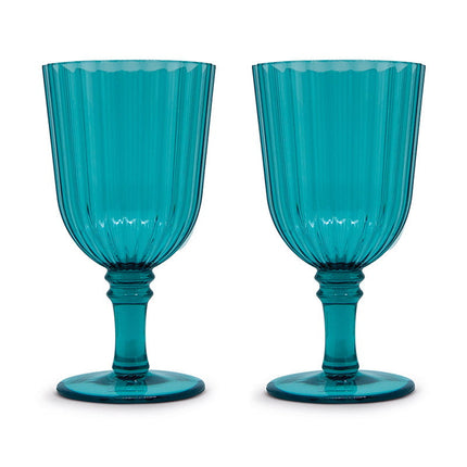 طقم كاسات أكريليك 460 مل قطعتين من Easy Life - فيروزي