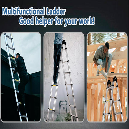 سلم تلسكوب المنيوم من مزايا عدة اطوال