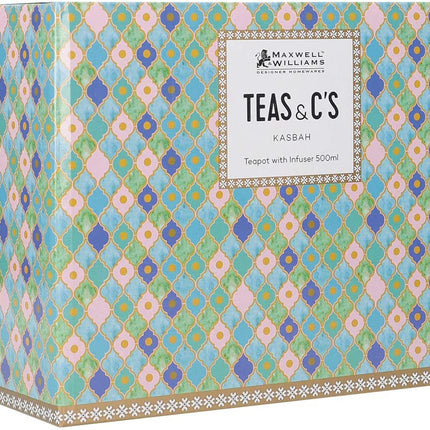 Maxwell & Williams HV0113 Teas & C’s Kasbah Loose Leaf Teapot with Infuser in Gift Box, Porcelain, Mint Green, 3 Cup (500 ml)