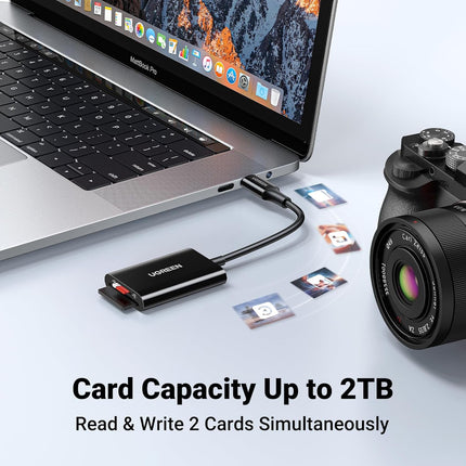 قارئ بطاقات UGREEN 2 في 1 USB-C SD/MicroSD متعدد الألوان/ CM265