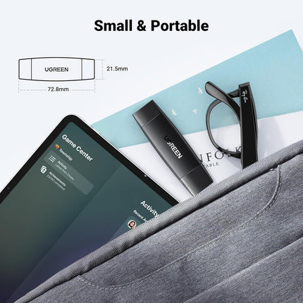 قارئ بطاقات SD 2 في 1 USB 3.0 وUSB C من UGREEN /80191