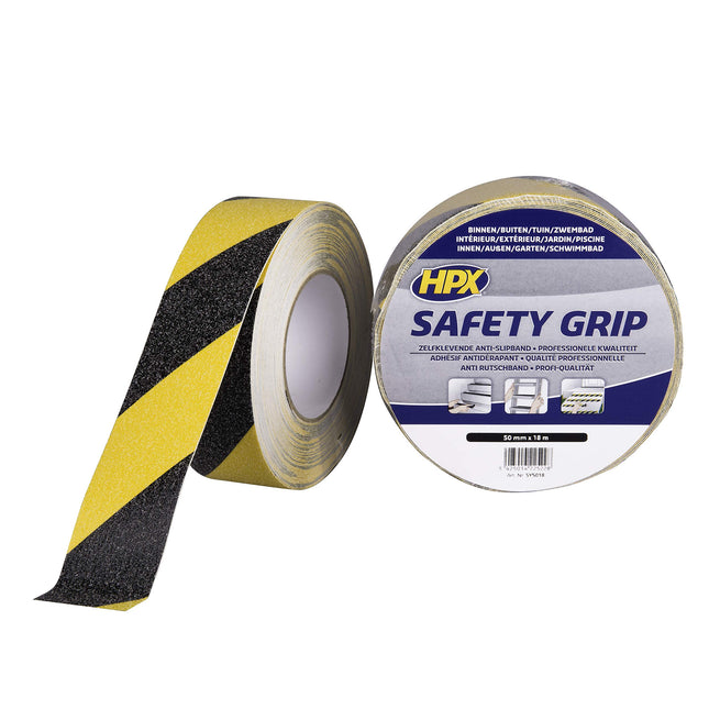 Anti-slip - Black/Yellow 25mm x 25m HPX