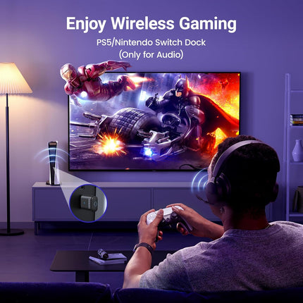محول UGREEN Bluetooth 5.3 لجهاز PS5 والكمبيوتر الشخصي APTX Low Latency / 45008