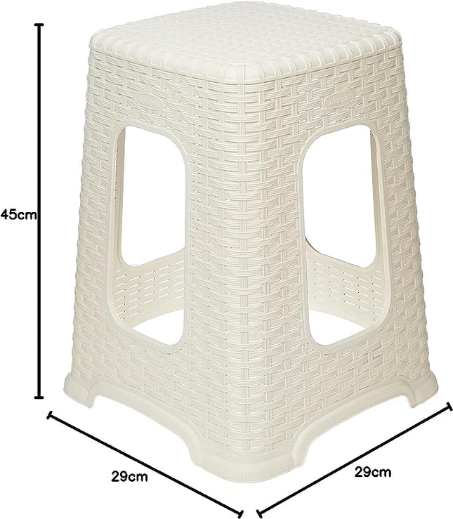 مقعد كوزموبلاست راتان أبيض 45*29 سم
