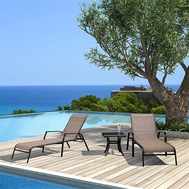 كرسي بحر للتشمس قابل لطوي