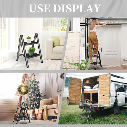 سلم درجة عريضة 2 درجة بلاستيك من مزايا