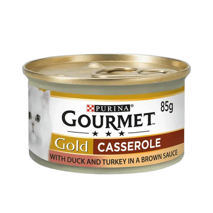 GOURMET® Gold Casserole Duck and Turkey Wet Cat Food 85g