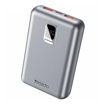 باوربانك Yesido YP47 بسعة 20000mAh – شحن سريع 22.5W وتقنية PD20W مع شاشة LED