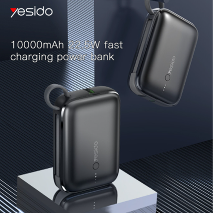 باور بانك Yesido YP18 سريع 22.5W – 10000mAh مع كابل Type-C وشاشة LED
