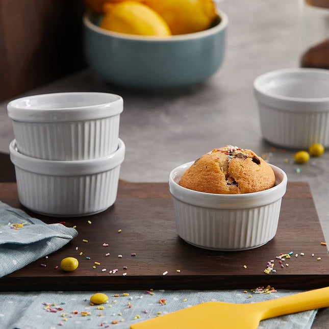 طقم 4 قوالب سيراميك صغيرة 4*9 سم من Ibili - أبيض