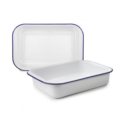 طبق عميق 27 سم من Ibili Blanca - أبيض وأزرق