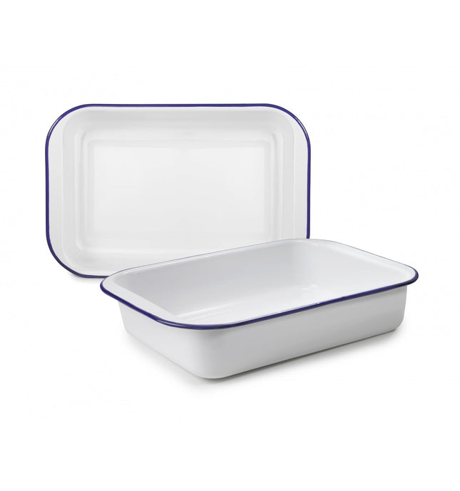 طبق عميق 27 سم من Ibili Blanca - أبيض وأزرق