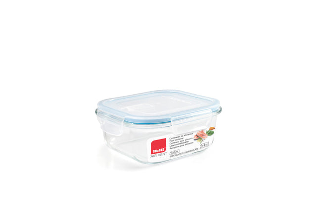 حافظة طعام زجاج 320 مل من Ibili Air-Vent - أزرق