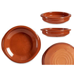 Arte Regal Brown Clay Round Deep Plate with Handle 12 cm / 99510