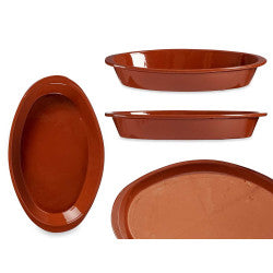 Arte Regal Brown Clay Deep Oval Plate 41 cm / 99517