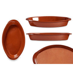 Arte Regal Brown Clay Deep Oval Plate 32 cm / 99519