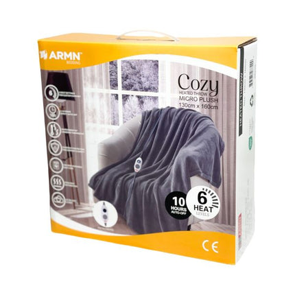 بطانية كهرباء 130*160 سم من ARMN Cozy - رمادي