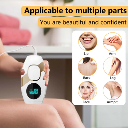 جهاز الليزر المنزلي لإزالة الشعر من كافة الجسم بدون ألم 999,999 نبضة ضوئية