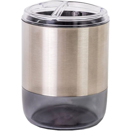 حامل فراشي أسنان من Primanova Lima - أسود شفاف