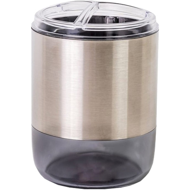 حامل فراشي أسنان من Primanova Lima - أسود شفاف