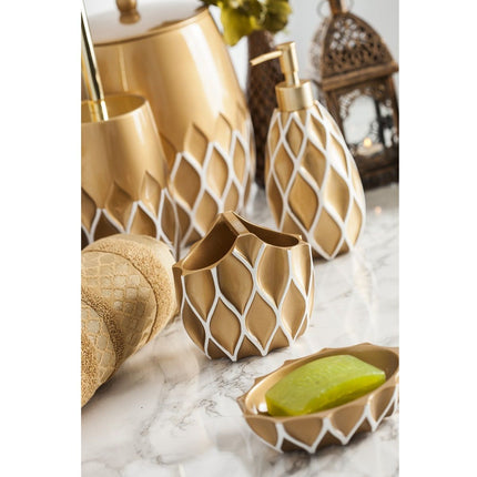 حامل فراشي أسنان من Primanova Henry - ذهبي