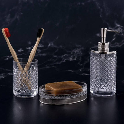 حامل فراشي أسنان زجاج من Primanova Esther