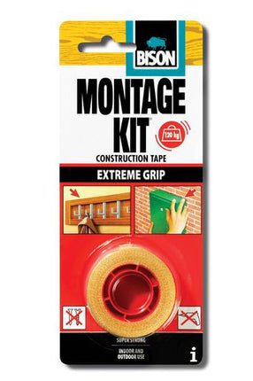 Double-sided adhesive, clear, Montage Kit Bison