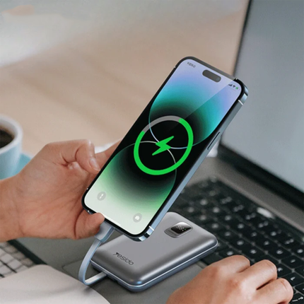 باوربانك Yesido YP47 بسعة 20000mAh – شحن سريع 22.5W وتقنية PD20W مع شاشة LED