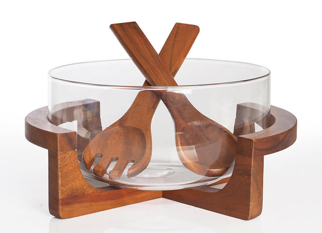 طقم سلطة خشب من بيلي 24 سم