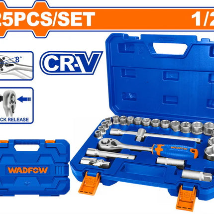 طقم بوكسات 25 قطعة  1/2انش  heavy duty وادفو  WST2D25  -عمان هاردوير