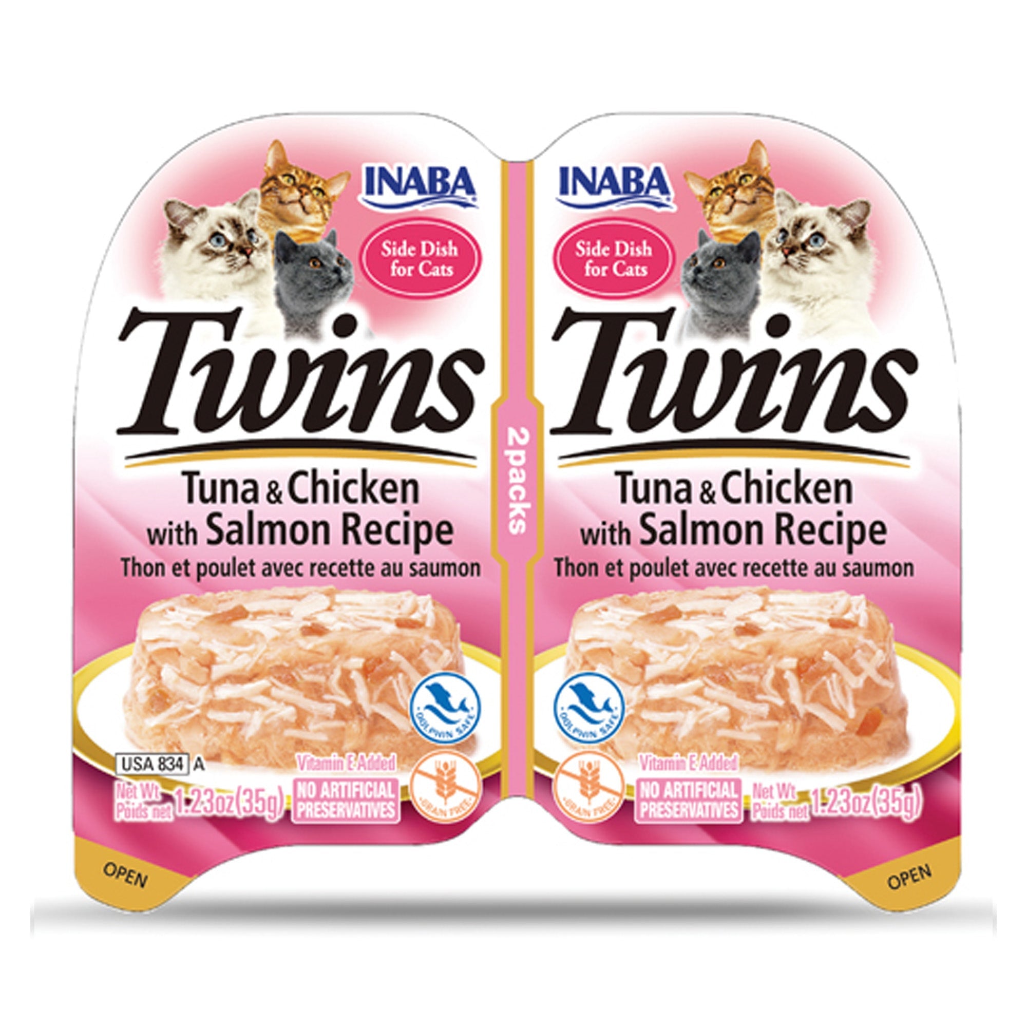 Inaba Twins Tuna & Chicken with Salmon Recipe 70g |
