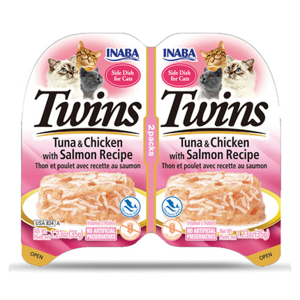 Inaba Twins Tuna & Chicken with Salmon Recipe 70g