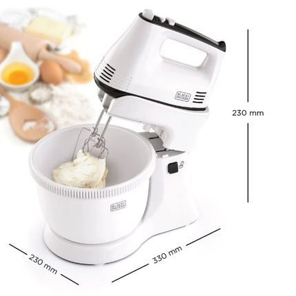 عجانة/خفاقة يدوية بـ 5 سرعات عالية مع وظيفة التيربو قوة 300 واط من Black & Decker