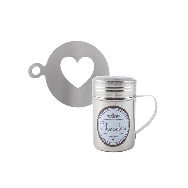 LC COCOA SHAKER AND STENCIL GIFT SET