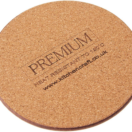 Creative Tops C000279 Cork-Backed Coasters Set with Printed 'Gold Impressions' Design, Round, Gold / Grey, 12 cm, Set of 4