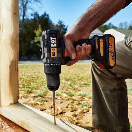 DX12درل شحن مع شاكوش  18 فولت مع بطاريتين  4 امبير  13مم كتربلر