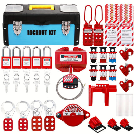 صندوق كامل لاقفال اللوتو لصيانة المصانع كما في الصورة تماما