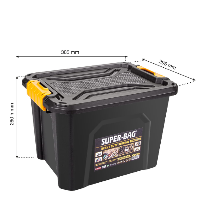 صندوق تخزين عالي التحمل من سوبر باج 18 لتر