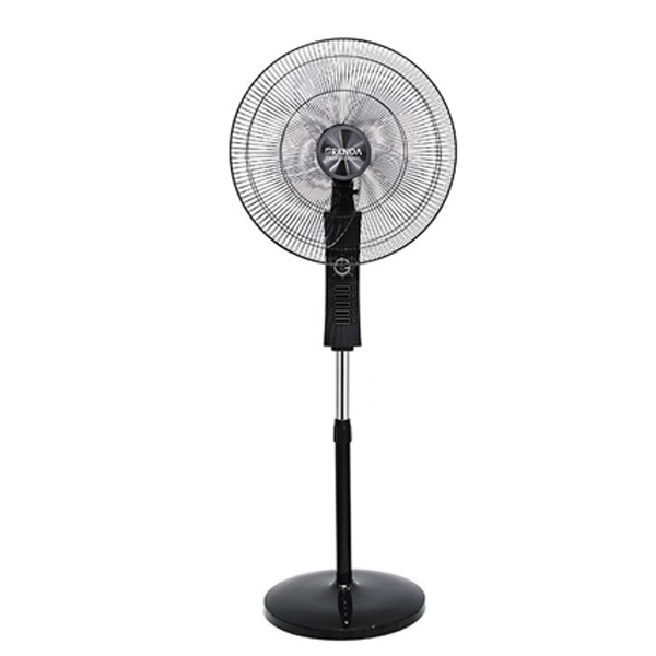 مروحة عمودية 20 انش بماتور نحاس 100% و7 فراشات قوية - لون اسود ماركة BRKNDA