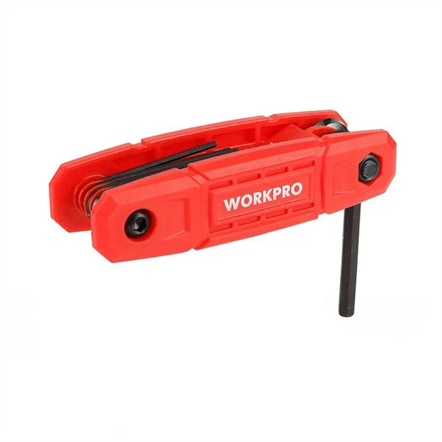 مجموعة مفاتيح الانكي سداسية قابلة للطي من WORKPRO (SAE) مكونة من 9 قطع