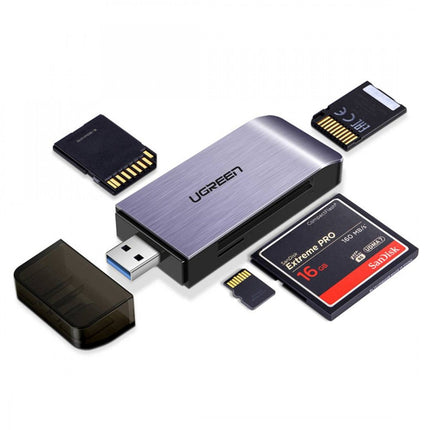 قارئ بطاقات Ugreen SD / micro SD / CF / MS لمنفذ USB 3.0 باللون الرمادي /50541