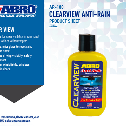 مانع تشكل قطرات المطر والماء على الزجاج من ابرو ABRO
