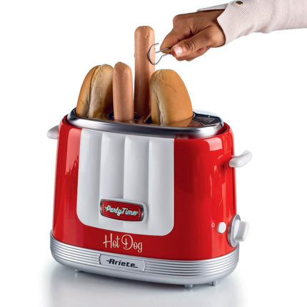 صانعة هوت دوغ من Ariete Party Time - أحمر