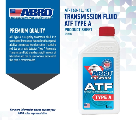 زيت ناقل حركة أوتوماتيكي نوع A من ابرو ABRO