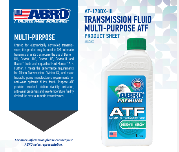 زيت ناقل الحركة متعدد الاستخدامات ديكسرون 3 من ابرو ABRO