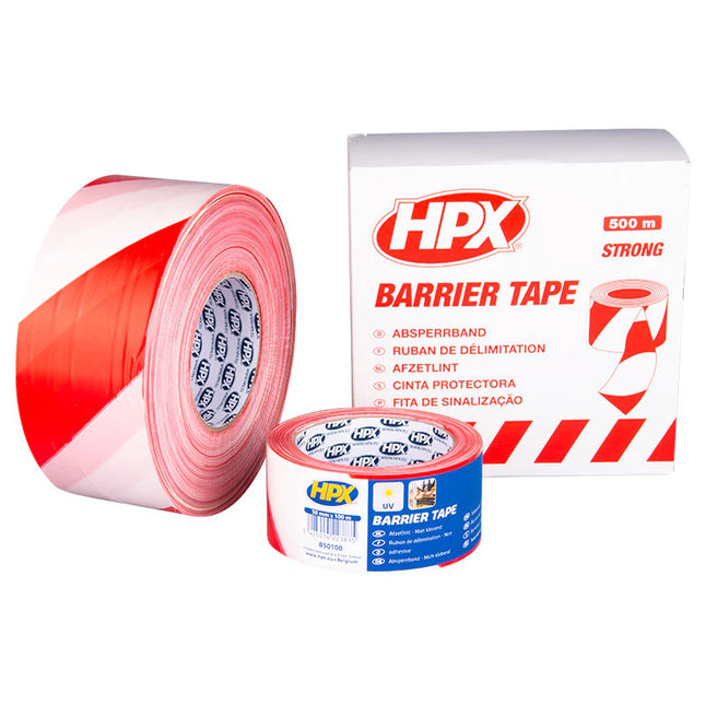 شبر تحذيري 70مم*100متر لون ابيض احمر hpx