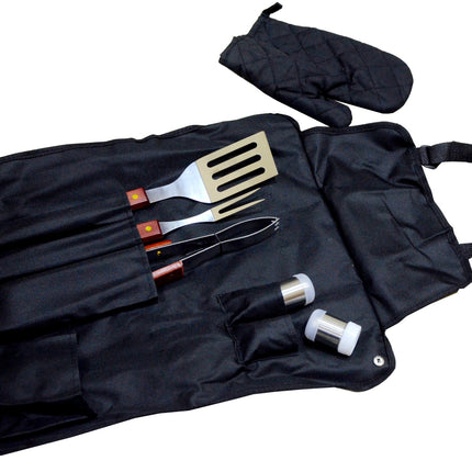 6-piece BBQ accessory set/apron