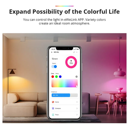 لمبة LED ذكية RGB بقاعدة E27 - سونوف