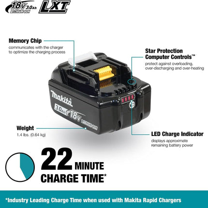 بطارية BL1830 ليثيوم أيون 3.0 أمبير 18V من ماكيتا Makita
